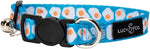 Soft fabric safety collar for small dogs and kittens demonstrating flexible design