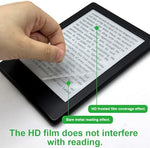Comparison view of Kindle screen with and without matte protector