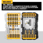 DeWalt impact ready bits arranged in bit-bar