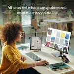 Geniatech Kloudnote Slim e-reader showing ebook library and navigation