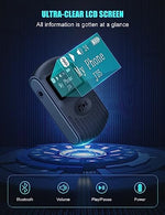Comsoon portable AUX wireless adapter showing the 3.5mm jack interface plugged into a stereo system