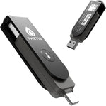 Thetis Pro FIDO2 Security Key front view displaying the dual USB-A and USB-C design.