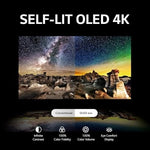 Close up view of the self lit pixel display demonstrating perfect dark contrast levels and high definition textures.
