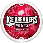 Premium imported Ice Breakers Cinnamon mints pack of eight on a plain background