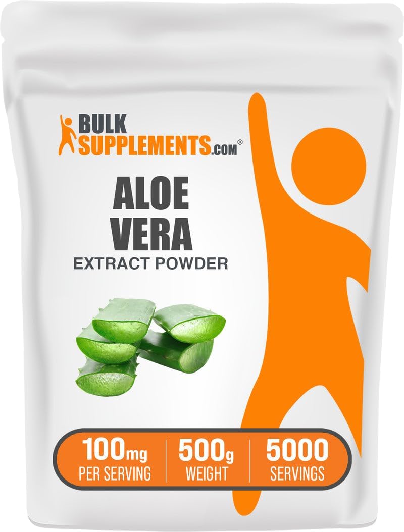 BulkSupplements.com Aloe Vera Extract Powder - Aloe Vera Supplement, Herbal Supplement - Vegan & Gluten Free, 100mg per Serving, 250g (8.8 oz) (Pack of 1) - Image 10
