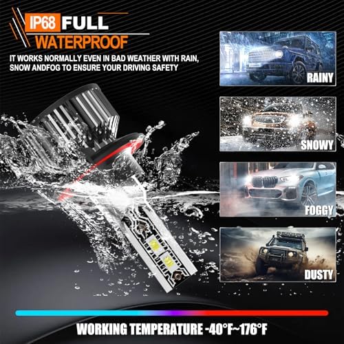 Two pack premium automotive styling LED bulbs laid flat highlighting the durable construction and build quality