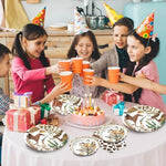 Display of 9 inch dinner plates from the cowboy birthday party collection.