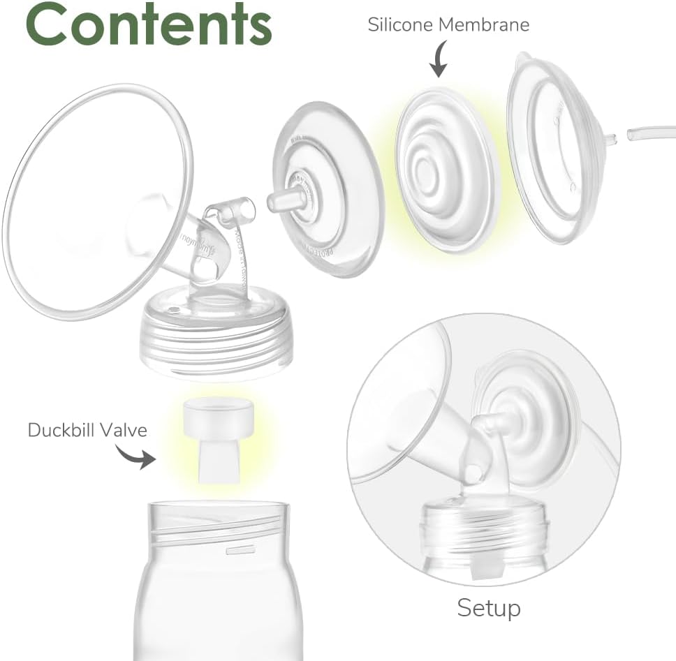Maymom silicone pump parts sterilizing safely in boiling water for hygiene