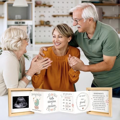 Blinking Stars pregnancy announcement box held in hand to demonstrate the five inch scale.