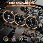 darkFlash 120mm reverse blade intake fan showing clean face layout without structural bars