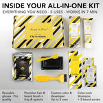 Cleverman USA imported skin friendly hair dye kit box showing instructions and organic oil ingredients