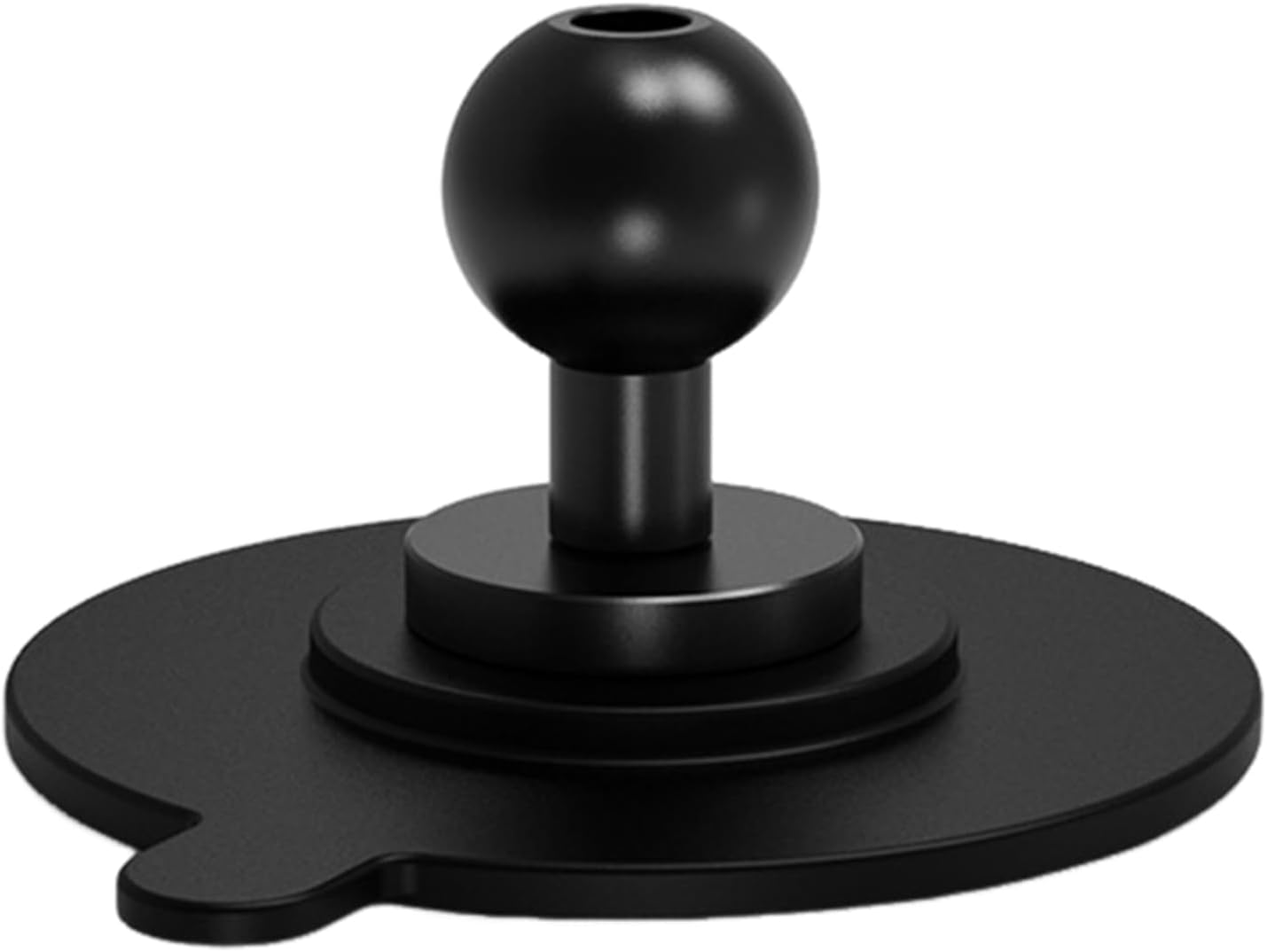 RAM MOUNTS flexible adhesive action camera base front view showcasing the premium rubber ball head.