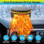 Genel windshield defogger highlighting the adjustable three sixty degree rotating base mechanism for multidirectional airflow.