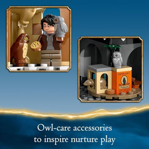 Lego Hogwarts Castle Owlery interior and accessories