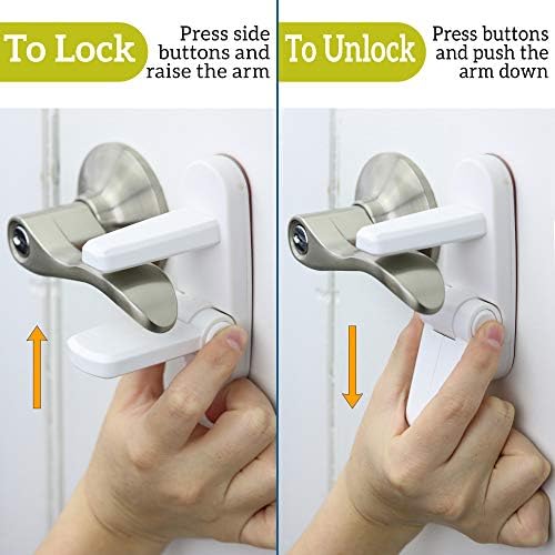 Close up of Wappa Baby dual button safety lock mechanism