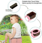 Top view of pink travel potty for toddler training