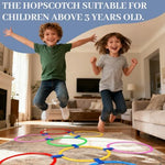 Customizable hopscotch layout for indoor and outdoor play