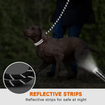 Refillable dog waste bag dispenser attached to the metal O ring on the leash handle.