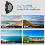 Freewell ND/PL filter set in carrying case for drone photography