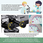 MAXLAPTER Microscope Kit for Kids 8-12 with Prepared Slides, 100-1000X Professional Compound Microscope for Kids Students with Mechanical Stage, Optical Glass Lenses, 10 Slides, Filter, Phone Adapter - Image 3