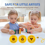 Durable and break resistant thick triangular coloring sticks for early childhood development