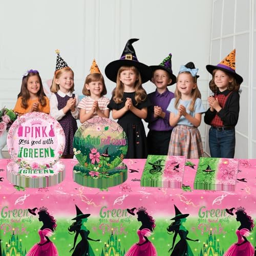 Decorative napkins and plates for magical themed party
