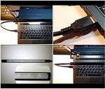 Eleidgs portable laptop lamp with flexible 45cm gooseneck bent at an angle
