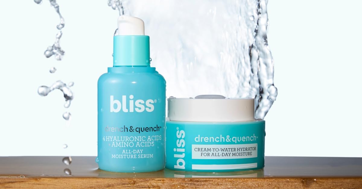 Bliss non-greasy moisturizing face serum back label ingredients