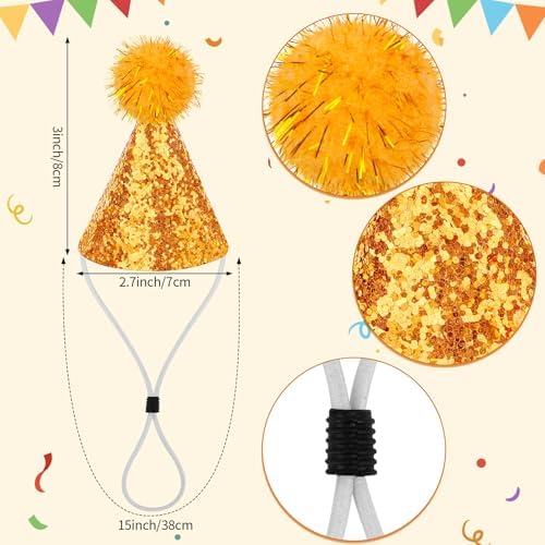 Hooqict mini party hats assorted colors display