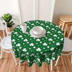 Decorative holiday table linen with clover motifs