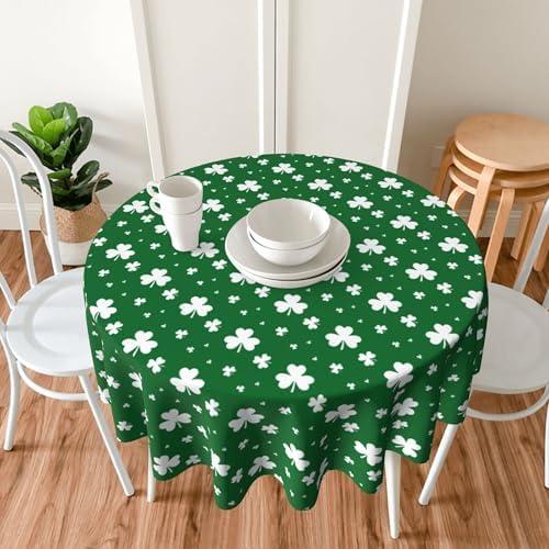 Decorative holiday table linen with clover motifs