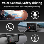 Hinine wireless carplay monitor showing bluetooth music audio player controls