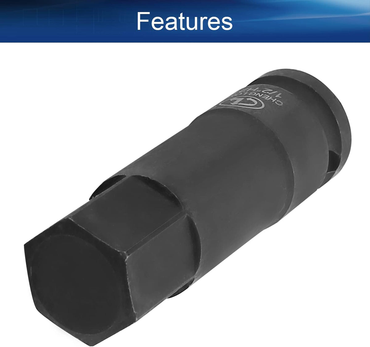 Auniwaig Hex Impact Bit Socket, Allen Head Sockets 1/2 inch Drive, 22mm Hex Impact Socket, Cr-Mo Steel, Master Impact Hex Driver - Image 11