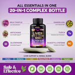 Premium imported USA liver health supplement bottle showing high-potency silymarin formulation details