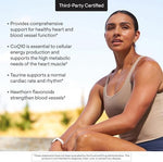 Thorne Heart Health Complex NSF for Sport certified capsule bottle back label instructions.