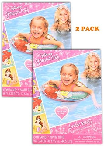 Two pack of Disney Princess pool float rings for toddlers