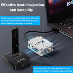 AMZPILOT high speed data transfer adapter connected to a modern laptop