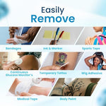 Alcohol free sting-less spray for removing wig adhesive and glitter residue.