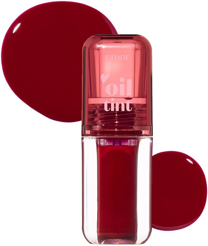 ETUDE Dear Darling Oil Tint #5 Red Oil (0.14 fl.oz) | High Moisturizing and Strong Hydrating Lip Oil/Lip Gloss | Smooth and Moist Lips | Non-Sticky Lip Oil Tint For Dry Lips | K-beauty - Image 10