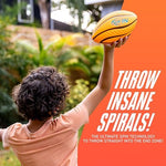 Nerf soft foam junior football being held by a child to show compact size scale