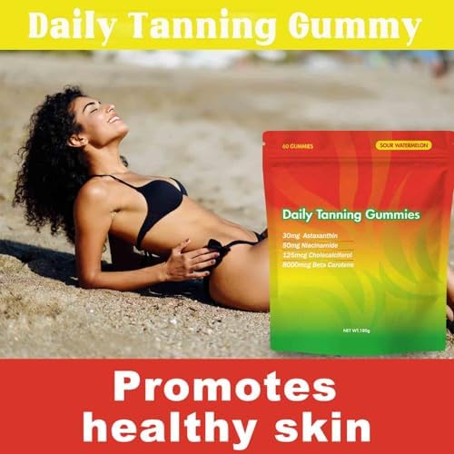 Nutritional facts panel of Fuxvao tanning supplement with astaxanthin