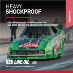 Close up of Red Line Shockproof lubricant texture