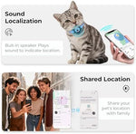 No subscription pet finder device demonstrating compact button battery compartment design