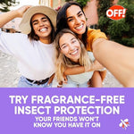 Off! Clean Feel insect repellent bottle next to camping gear