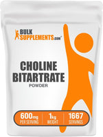 BulkSupplements Choline Bitartrate powder serving scoop visualization