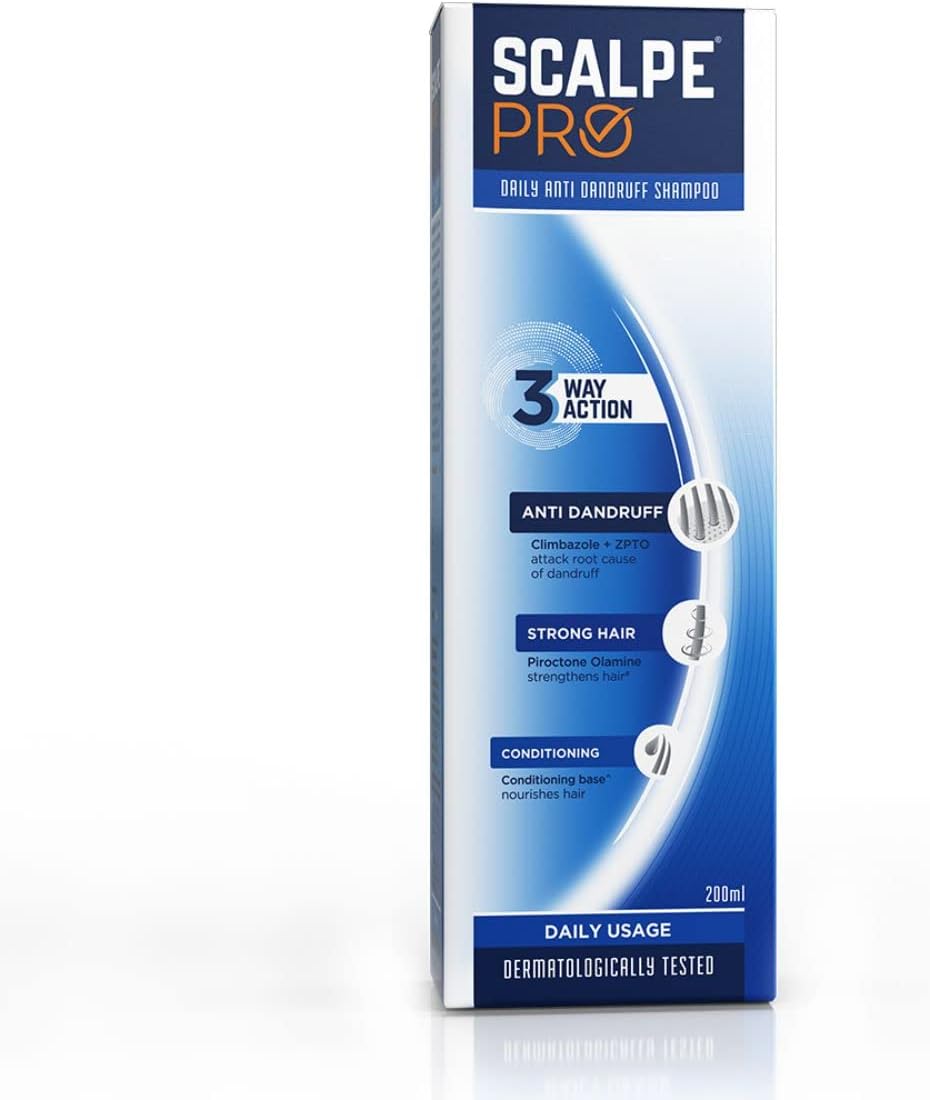 Scalpe Pro Daily Anti Dandruff Shampoo 200 Milliliters front bottle view for daily scalp care