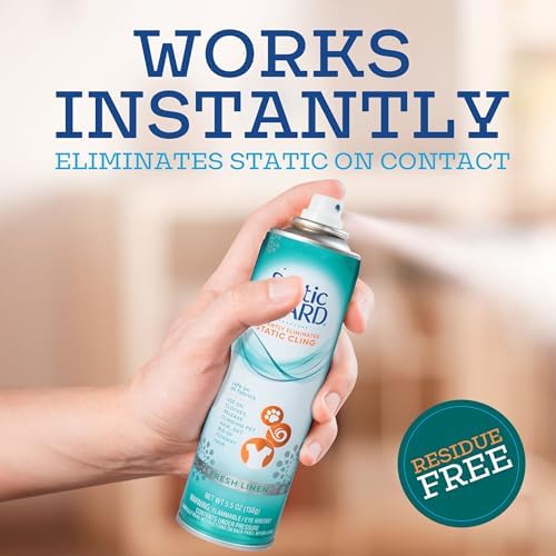 Static Guard aerosol can for eliminating static cling on delicate silk