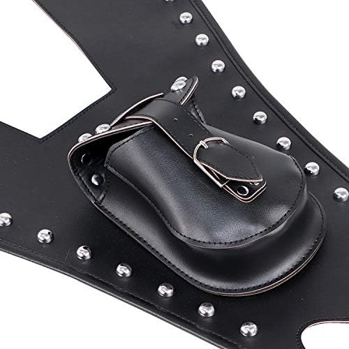 Bid4ze soft backed leather motorcycle tank bib close up view