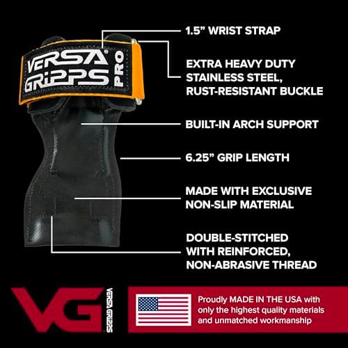 Versa Gripps? PRO Glove Weight Lifting Straps Hooks [Misc.] Blue Pacific/Black/medium/large AD - Image 3