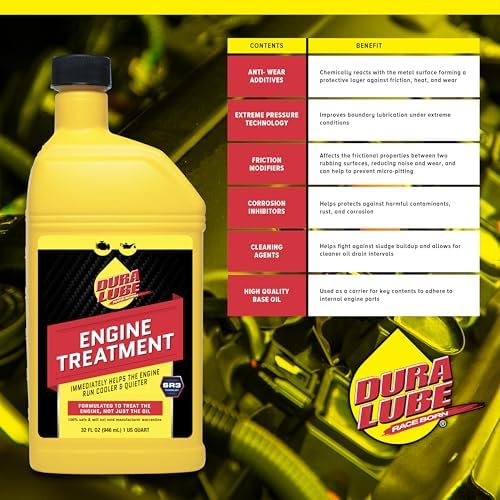 Side view of Dura Lube 32 fluid ounce engine treatment